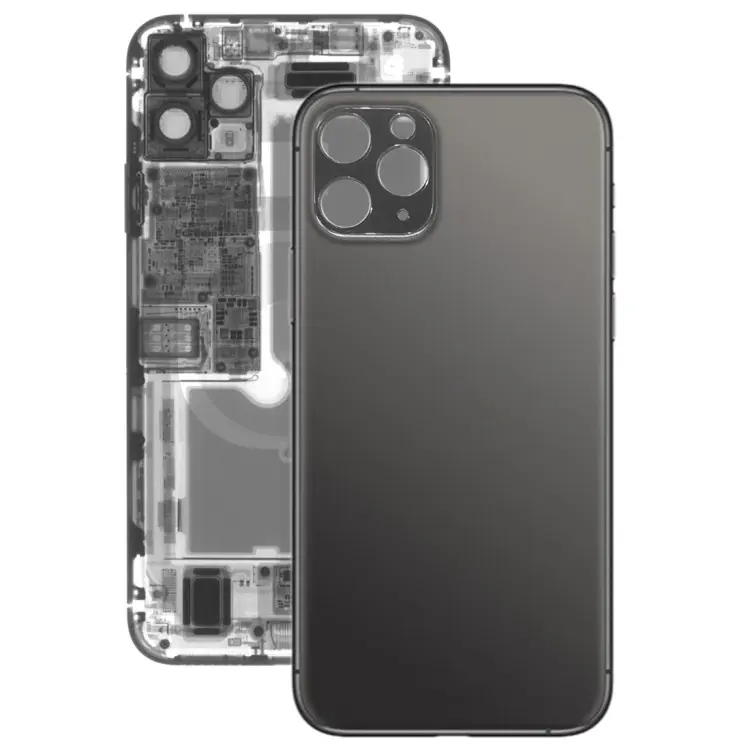 Glass Battery Back Cover for iPhone 11 Pro Max(Black)