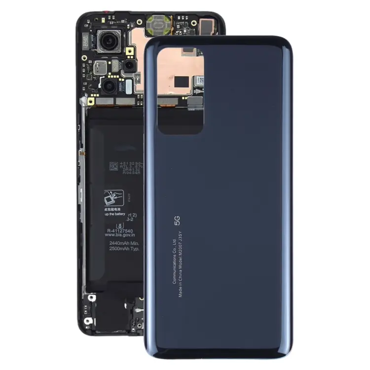 Glass Battery Back Cover for Xiaomi Mi 10T / Mi 10T Pro(Black)