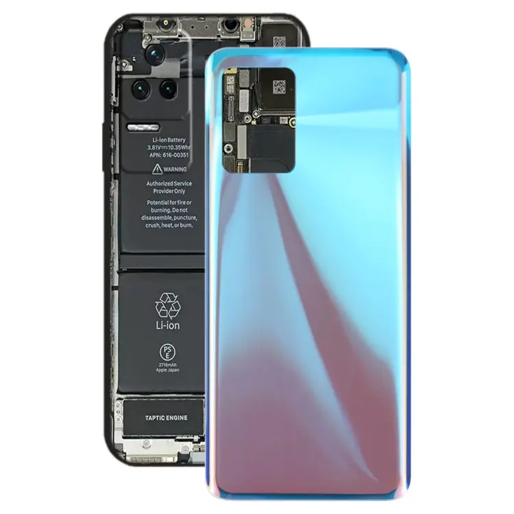 Glass Battery Back Cover for Xiaomi Redmi K50 / Redmi K50 Pro(Blue)
