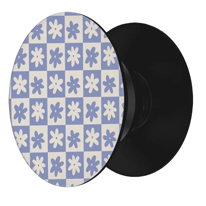 Grip Carré Bleu Fleurs