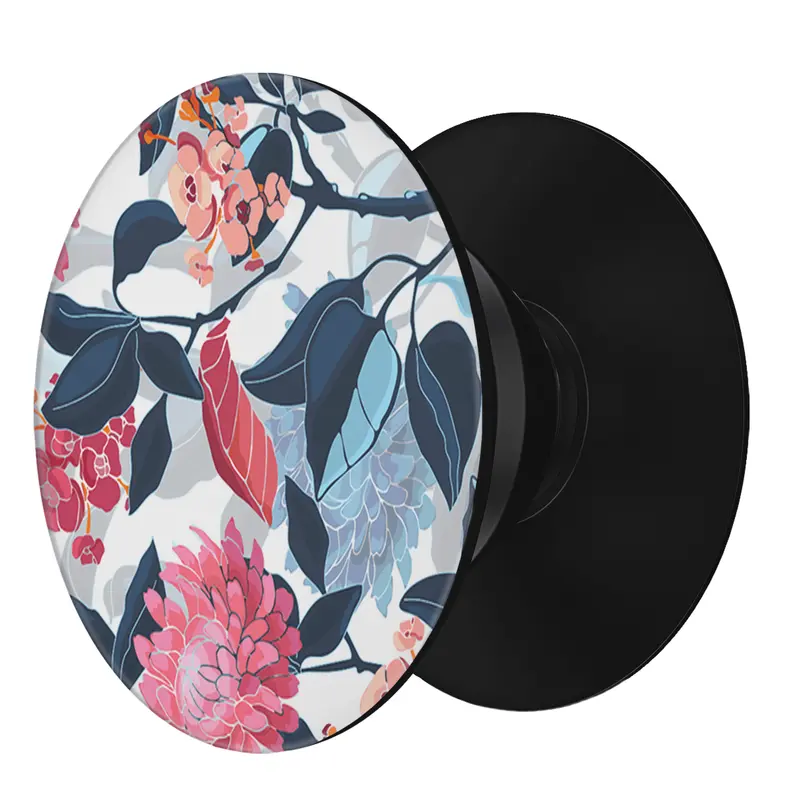 Grip Fleurs roses bleues