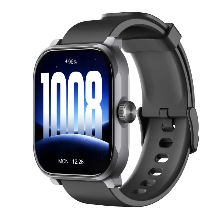 GS12 1.96 inch Ultra-HD Large Screen BT Calling Smart Watch, Support Health Monitoring(Metal Gray)