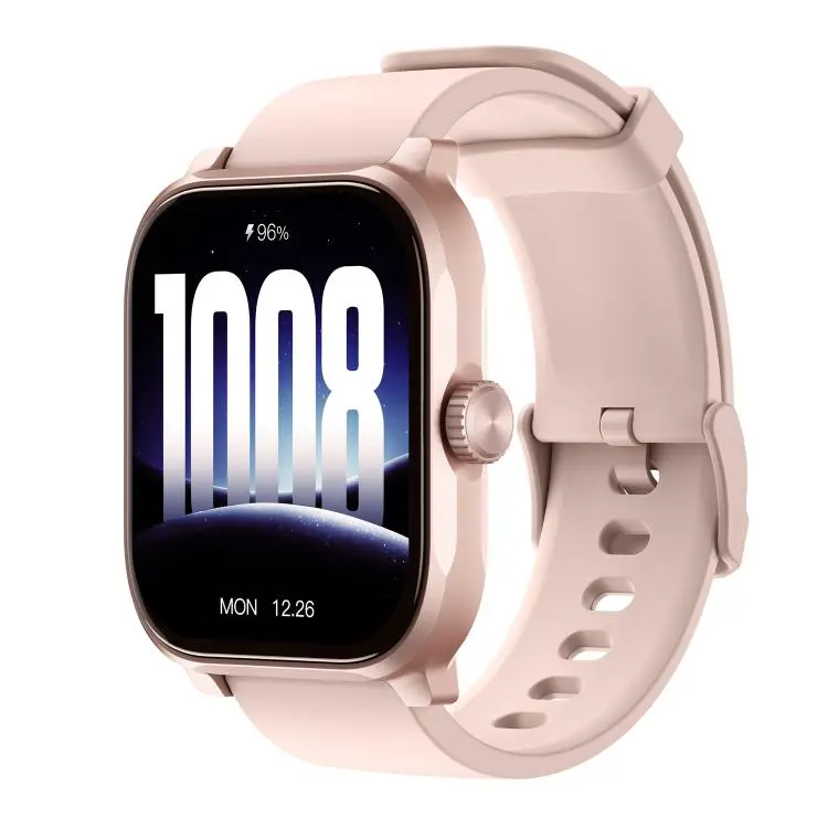 GS12 1.96 inch Ultra-HD Large Screen BT Calling Smart Watch, Support Health Monitoring(Pink)