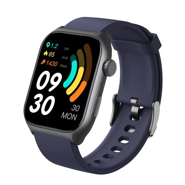 GS7 Pro 2 inch Ultra-Large HD Screen BT Calling Smart Watch, Support Health Monitoring(Black+Blue)