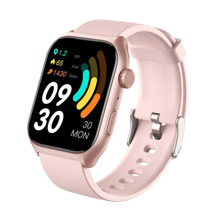 GS7 Pro 2 inch Ultra-Large HD Screen BT Calling Smart Watch, Support Health Monitoring(Rose Gold+Pink)