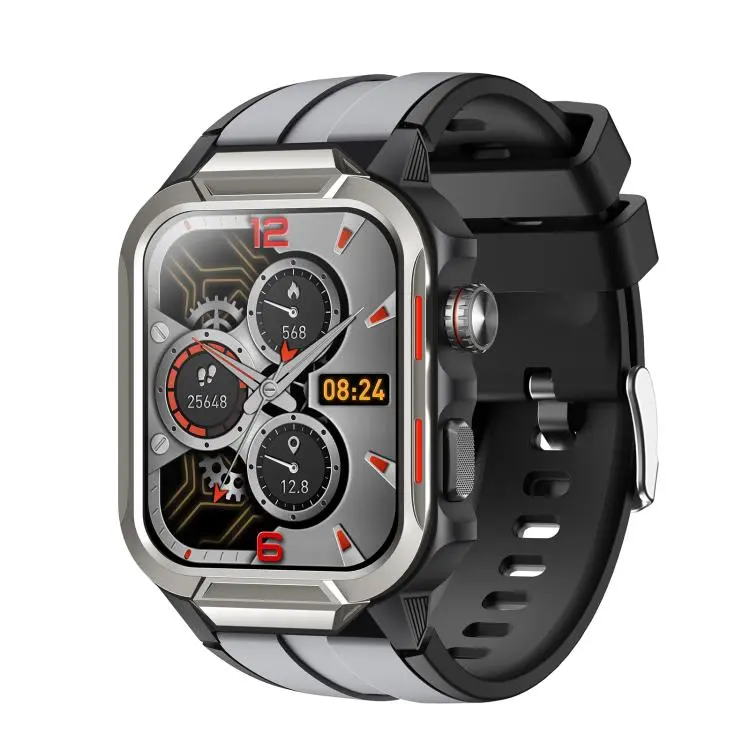 GS9 1.96 inch TFT Screen Outdoor Rugged Smart Watch 3ATM Waterproof(Dark Grey+Light Grey)