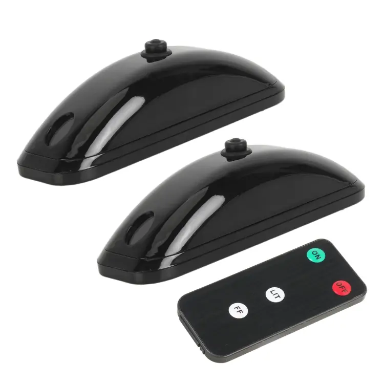 H901 2pcs / Pack Car Remote Pilot Light Warning Light Dual Flash Light (Black)