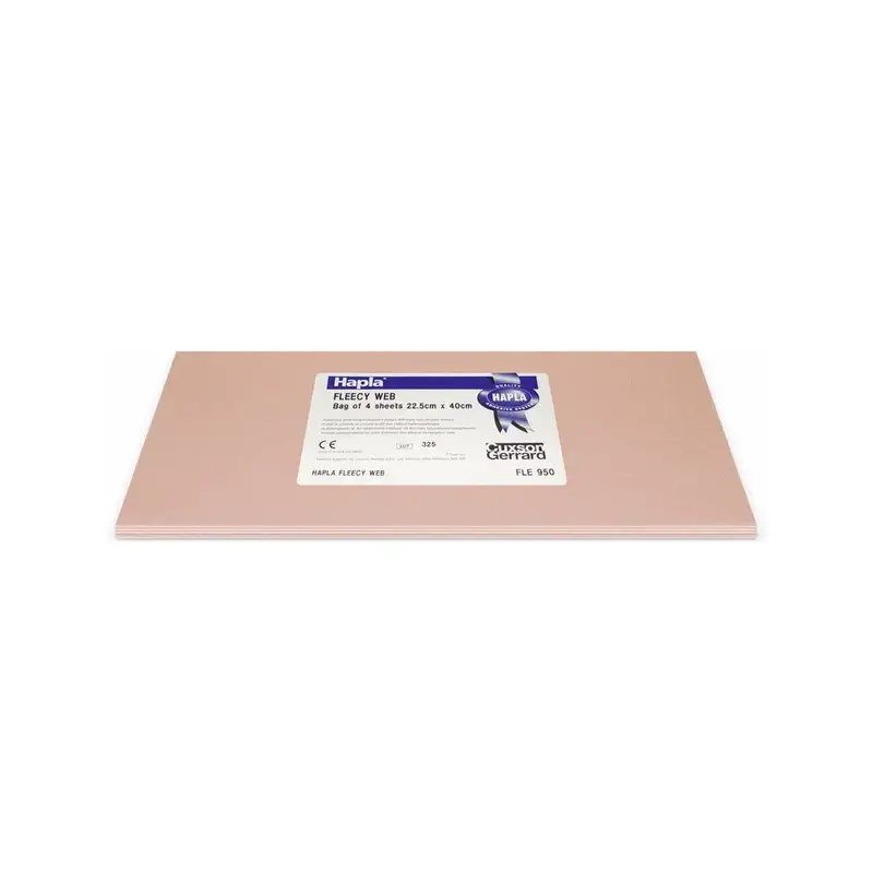 Hapla - Fleecy Web hypoallergénique - 1 mm - 4 plaques bandage adhésif - Cuxson Gerrard