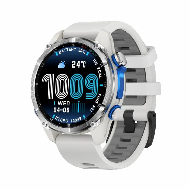 HD350 Pro 1.32 inch AMOLED GPS Sport Smart Watch, Support Bluetooth Call / Sleep / Blood Oxygen / Heart Rate / Long Sitting Health Monitor(Silver)