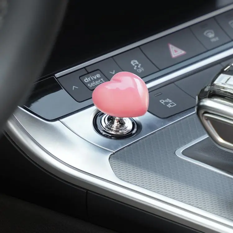 Heart-shaped Decorative Ring For Car Push-to-start Button(Pink)