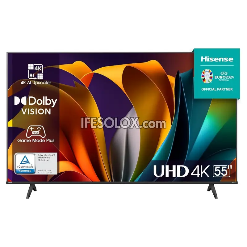 Hisense 55 Inch 55A6N VIDAA Smart 4K UHD Frameless TV + 1 Year Warranty (Free Wall Mount) - Brand New