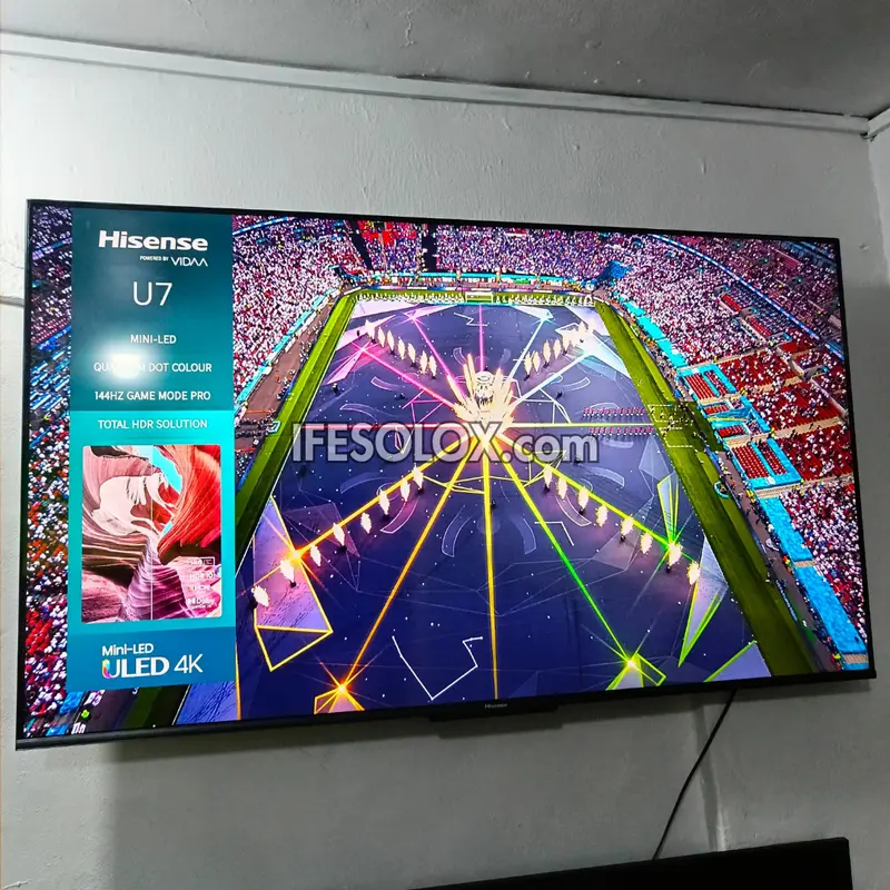 Hisense 55 inch ULED 55U7 Mini-LED 2024 Quantum Dot VIDAA Smart 4K UHD Frameless ULED TV - Foreign Used