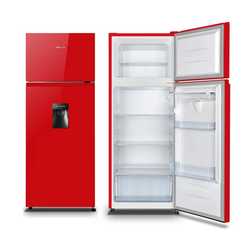 Hisense REF 205DRB 204L Red Double Door Top-Freezer Refrigerator + Dispenser & Warranty - Brand New