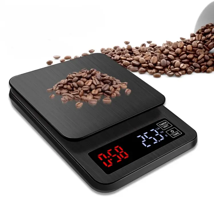 Household Hand-Pushed Coffee Scale USB-Powered Smart Kitchen Scale With Timing, Specification
