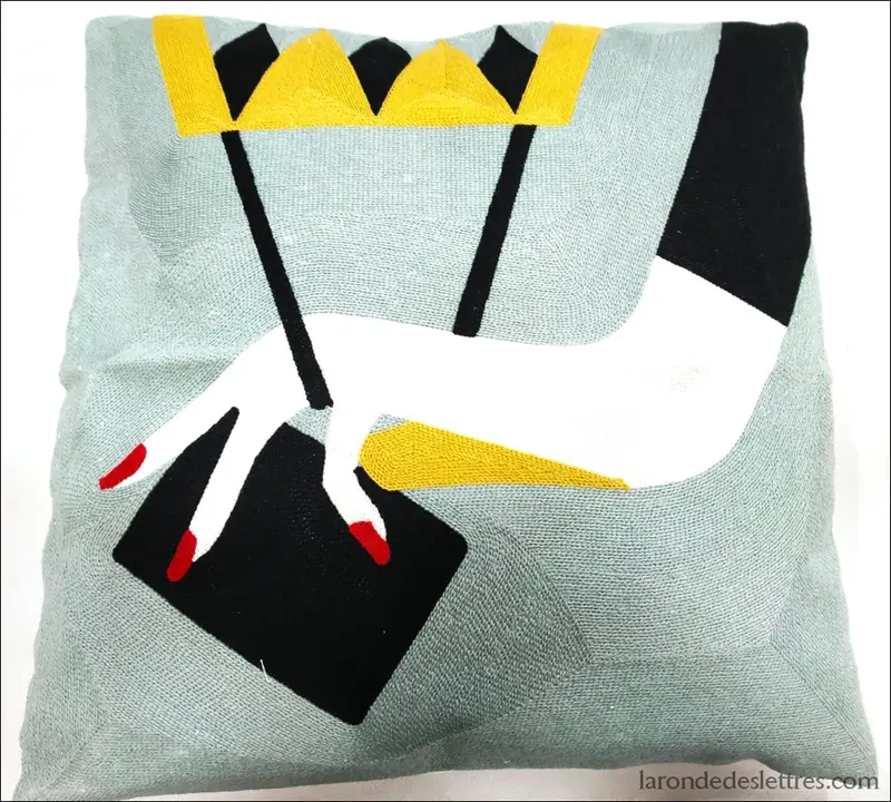 Housse de coussin brodée - Sac