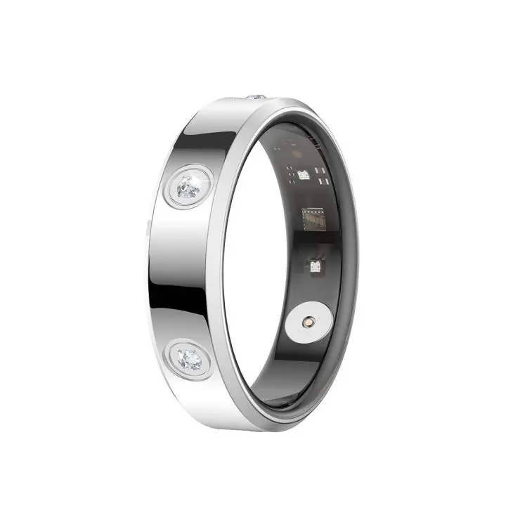 HR01 SIZE 10 Smart Ring, Support Heart Rate / Blood Oxygen / Sleep Monitoring / Female Menstrual Cycle(Silver)