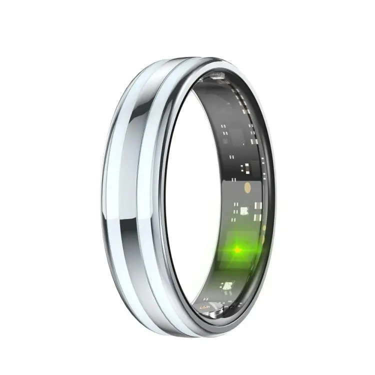 HR02 SIZE 9 Smart Ring, Supports Health Monitoring / Female Menstrual Cycle / Gesture Control(Silver)