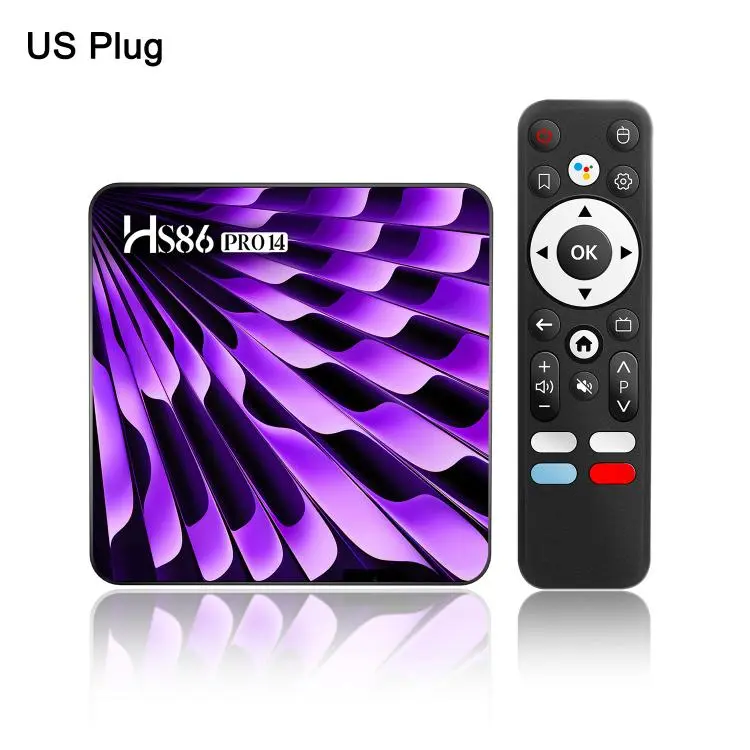 HS86 Pro 14 2GB+16GB Android 14.0 Smart TV Set Top Box, RK3518 Quad-Core 32bit Cortex-A53, Plug Type