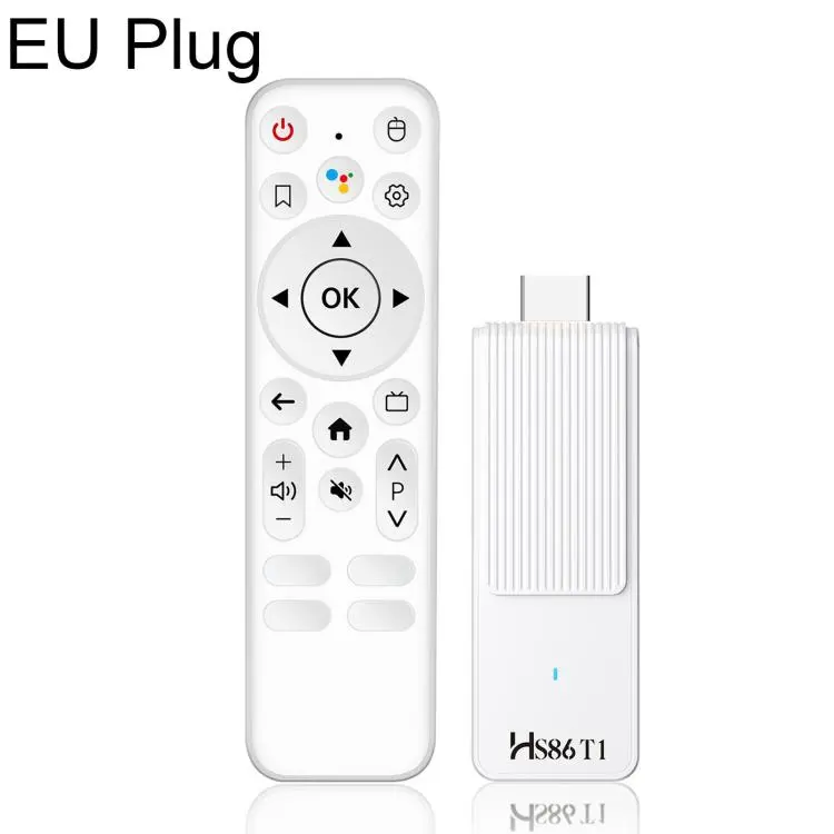 HS86 T1 Android 14 Mini HD TV Stick with Remote Control, 2GB+16GB, RK3518 Cortex-A53 Quad-Core, Plug