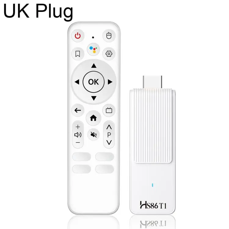 HS86 T1 Android 14 Mini HD TV Stick with Remote Control, 2GB+16GB, RK3518 Cortex-A53 Quad-Core, Plug
