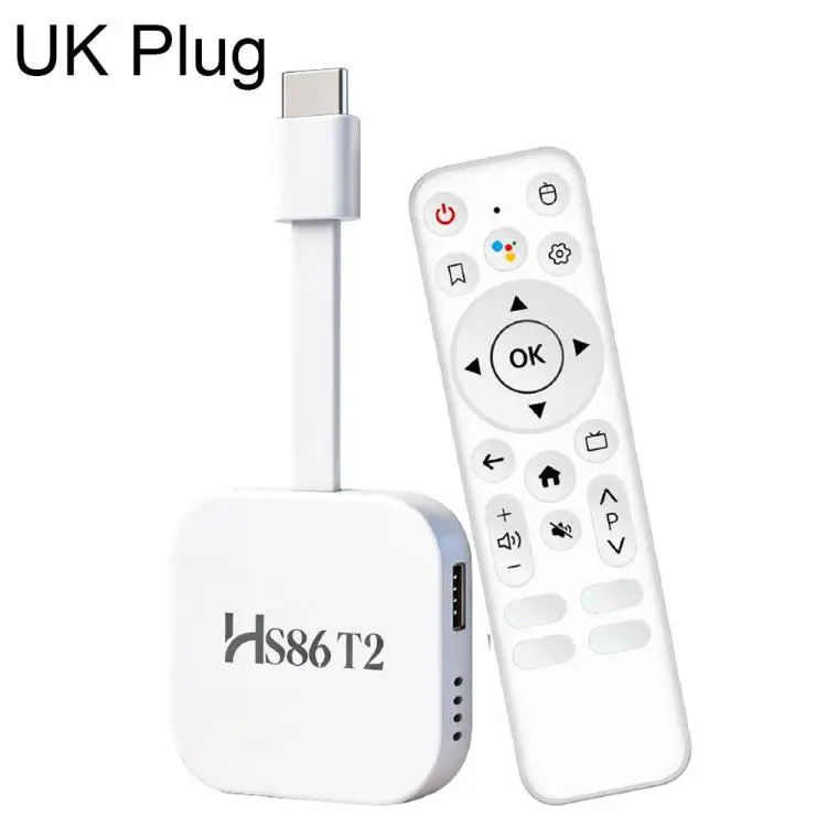 HS86 T2 Android 14 Mini HD TV Stick with Remote Control, 2GB+16GB, RK3518 Cortex-A53 Quad-Core, Plug