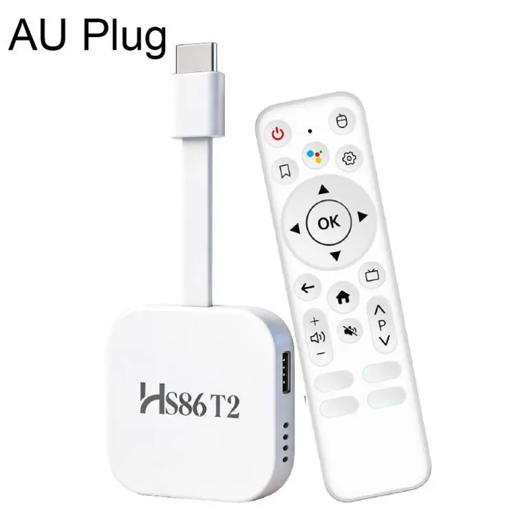 HS86 T2 Android 14 Mini HD TV Stick with Remote Control, 2GB+16GB, RK3518 Cortex-A53 Quad-Core, Plug