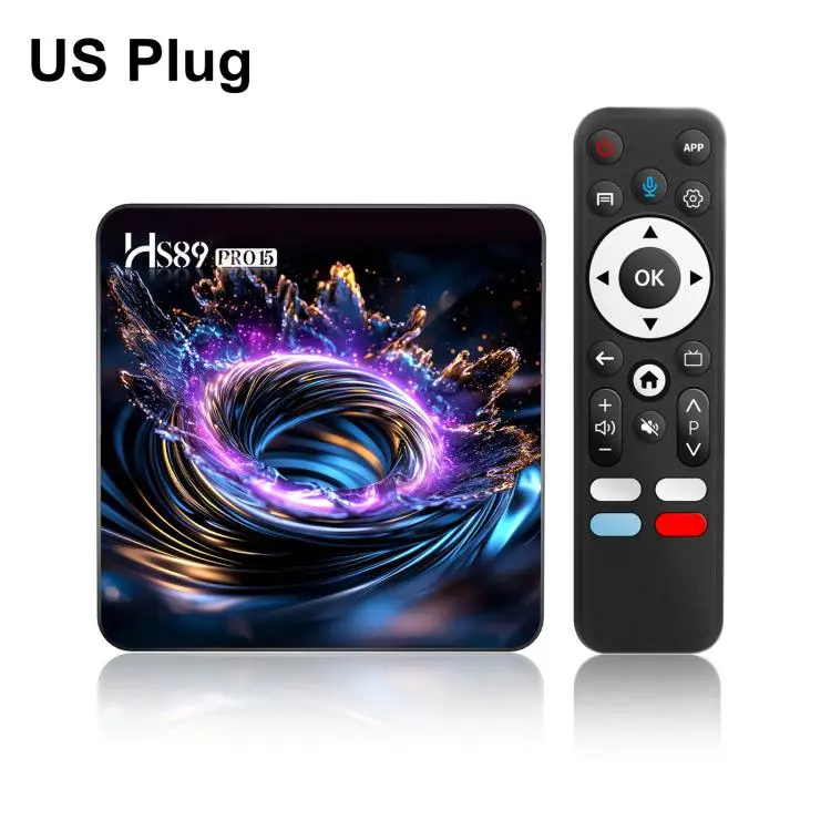 HS89 Pro 15 Android 14 Smart TV Set Top Box, 2GB+16GB, RK3539 Quad-Core Cortex-A55(US Plug)