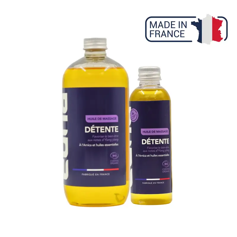 Huile de massage - Détente - Bio - 2 contenances - Eona