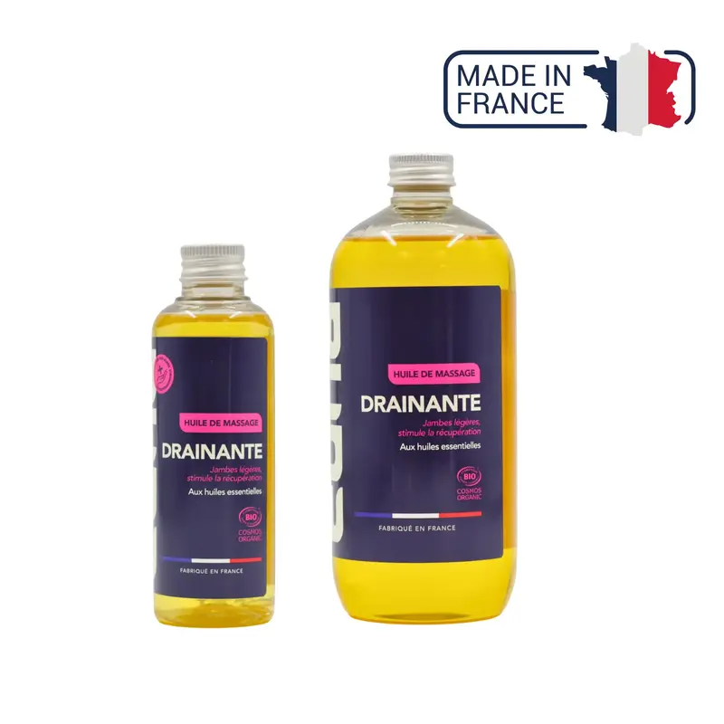 Huile de massage - Drainante - Bio - 2 contenances - Eona