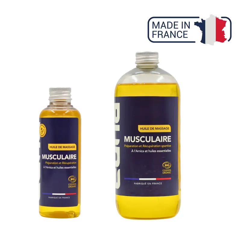 Huile de massage - Musculaire - Bio - 2 contenances - Eona