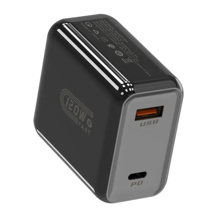 HX119 120W USB and Type-C Dual Interface Fast Charger, Plug