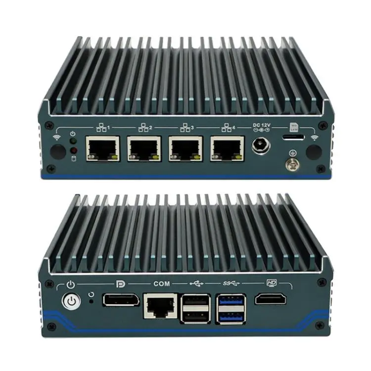 Intel 12th N100 Industrial Mini PC with Multi-port Network Ports, Type
