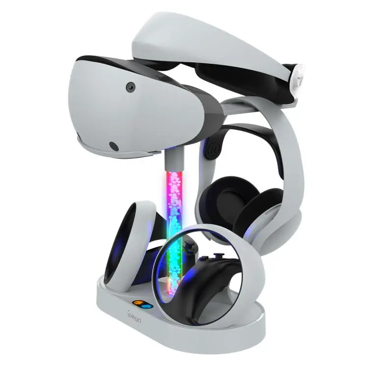 ipega RGB Charging Dock For PS5 VR2 / PlayStation VR2 Controller Charger Station & VR Headset Stand PG-P5V001