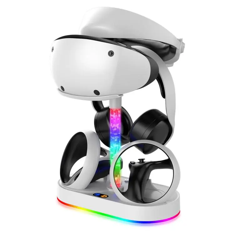 ipega RGB Charging Dock For PS5 VR2 / PlayStation VR2 Controller Charger Station & VR Headset Stand PG-P5V001S
