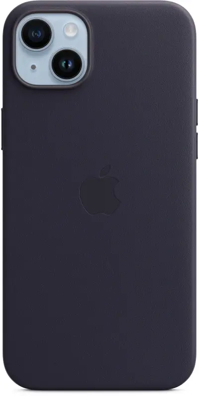 iPhone 14 Plus leather case - Midnight (black)