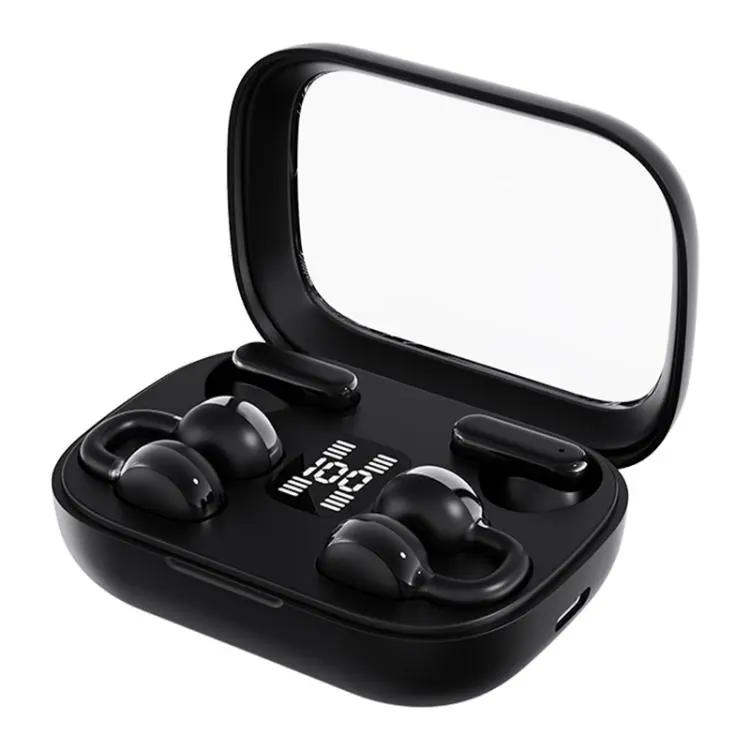 J-Q10 2 in 1 Clip-On and In-Ear Dual Earbuds ENC Noise Reduction True Wireless Bluetooth Earphones(Black)