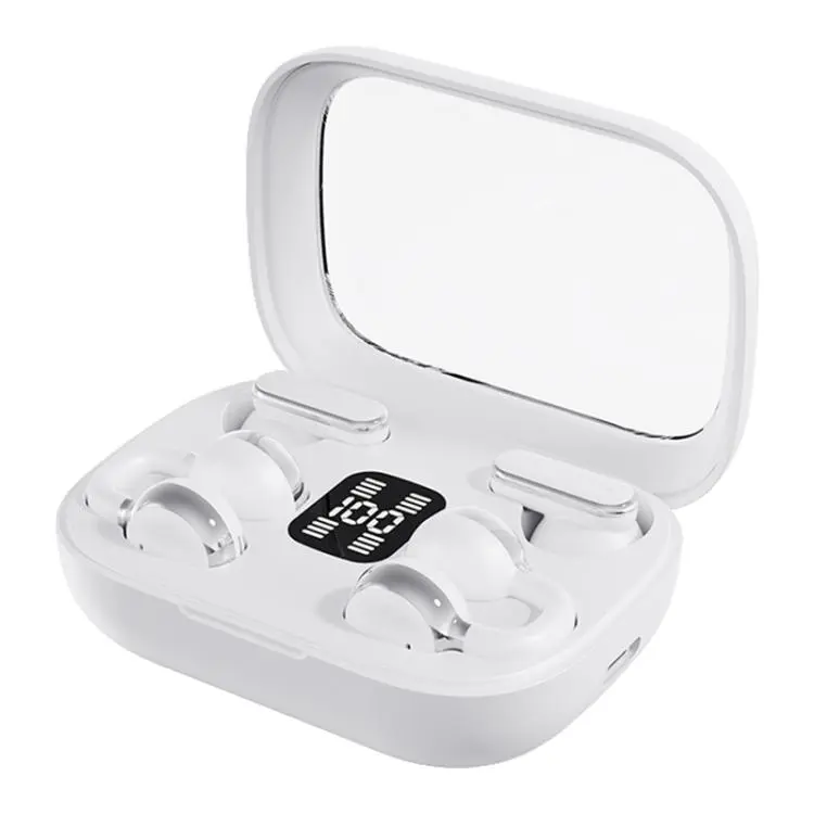 J-Q10 2 in 1 Clip-On and In-Ear Dual Earbuds ENC Noise Reduction True Wireless Bluetooth Earphones(White)