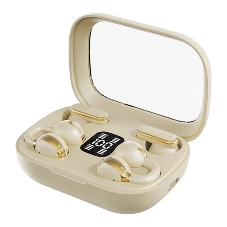 J-Q10 2 in 1 Clip-On and In-Ear Dual Earbuds ENC Noise Reduction True Wireless Bluetooth Earphones(Yellow)