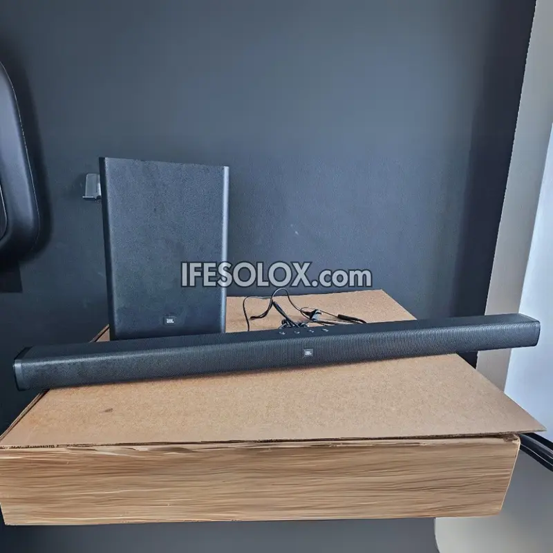 JBL Bar 2.1Ch 300W Bluetooth Deep Bass Sound Bar with Wireless Subwoofer with Dolby Digital Support - Foreign Used