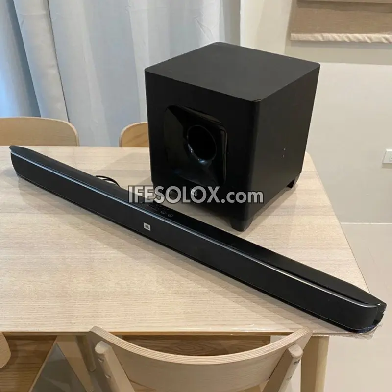 JBL CINEMA SB400 2.1Ch 320W Bluetooth Sound Bar with Wireless Subwoofer, by HARMAN - Foreign Used