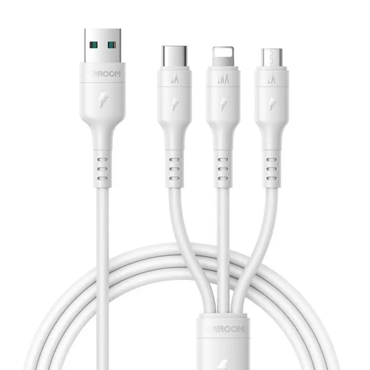 JOYROOM A61 OmniGo Series 3.5A USB to 8 Pin + USB-C / Type-C, Micro USB 3 in 1 Charging Cable, Length