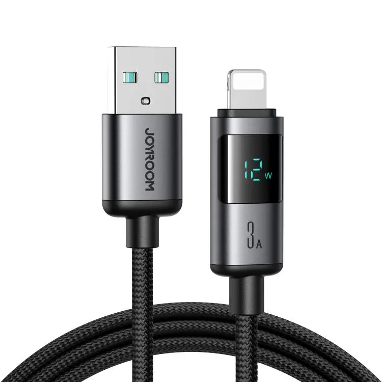 JOYROOM S-A16 Pro Prism Series 3A Digital Display USB to 8 Pin Fast Charging Data Cable, Length