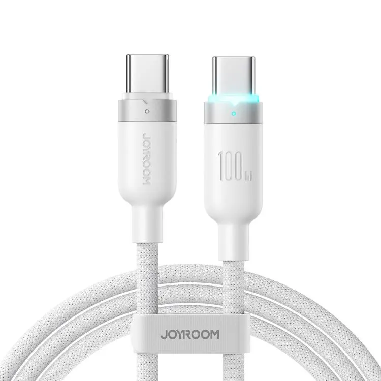 JOYROOM S-A63 StarWay Series 1.2m 100W Type-C to Type-C Auto Power-Off Fast Charging Data Cable(White)