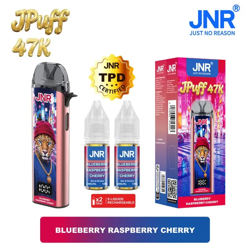 JPuff 47K JNR – Puff Rechargeable 47000 Bouffées 20ml 20mg