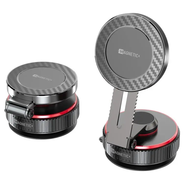 K99 Rotating Alloy Magnetic Vacuum Phone Holder(Black)