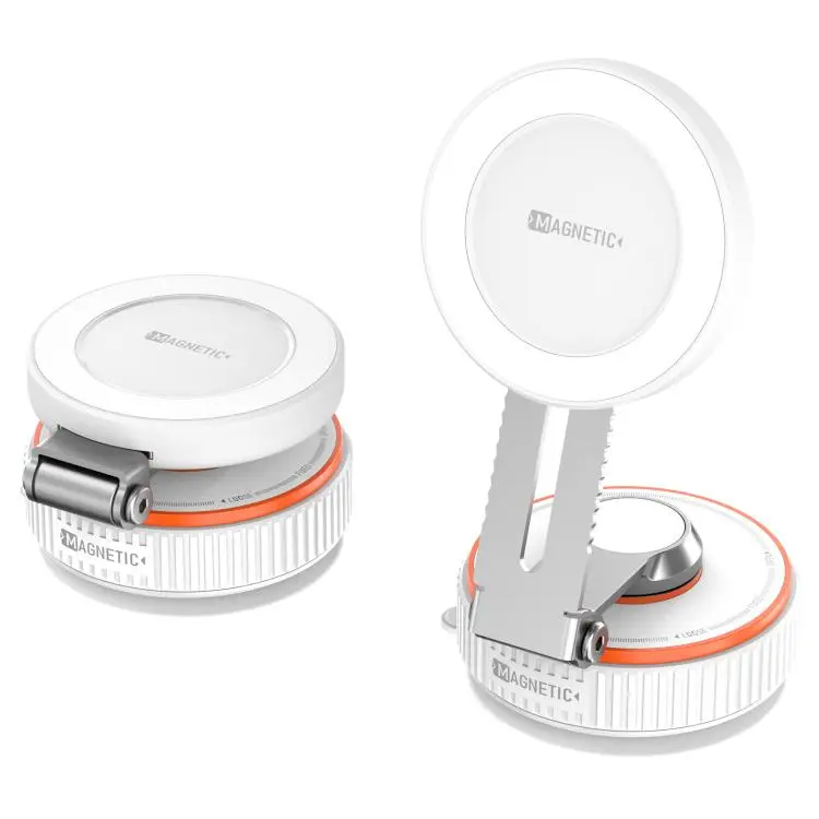 K99 Rotating Alloy Magnetic Vacuum Phone Holder(White)