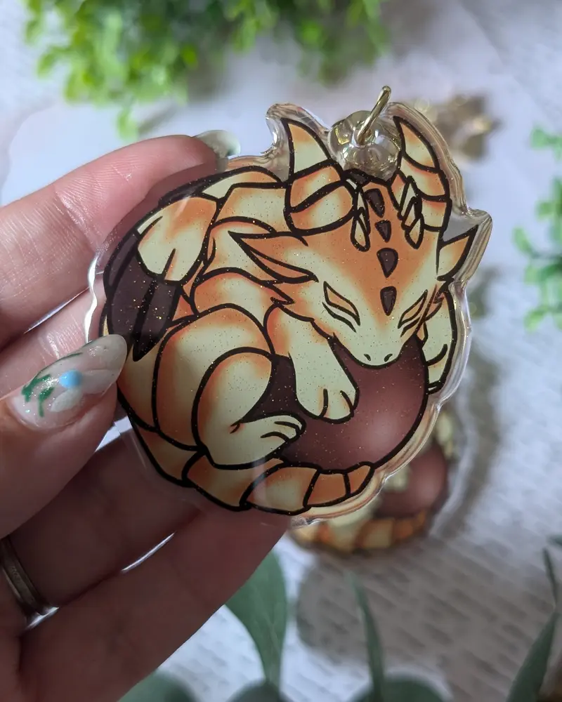 Keychain - Dragon croissant