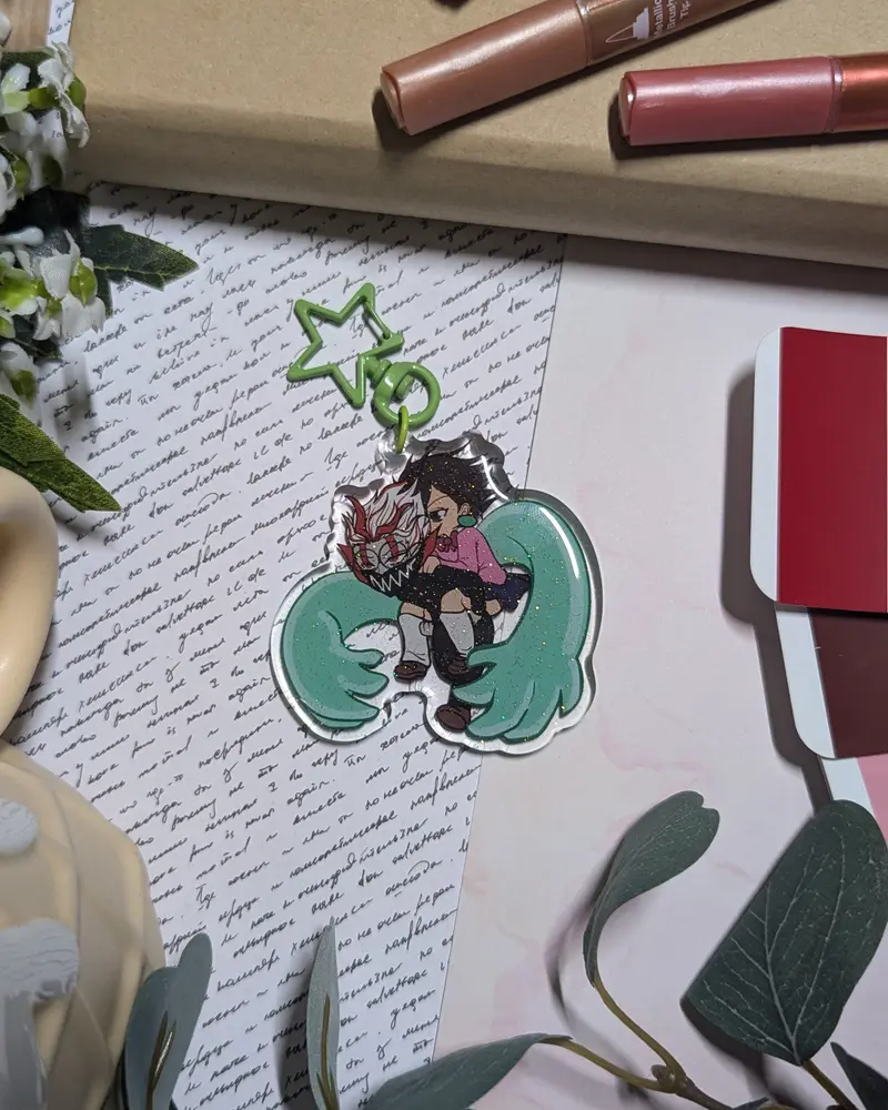 Keychain - Momo & Okarun