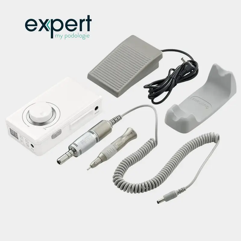 Kit micromoteur portable PODO38S - Blanc - 30 000 tr/min - Avec pièce à main démontable