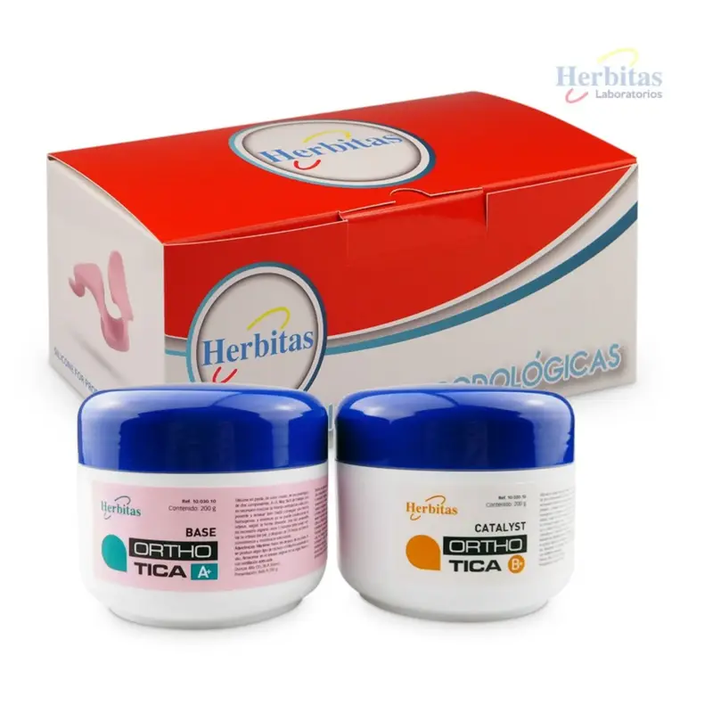 Kit Silicone Bi-composant - Polyaddition - Orthotica - A + B - Shore A 35-36 - Herbitas